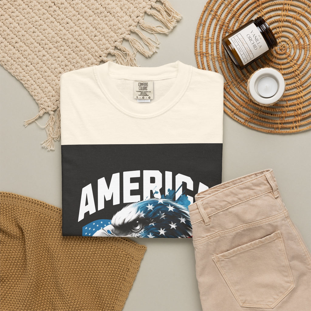 Independence Day T-shirt — 'America' Eagle Flag 4th of July Tee