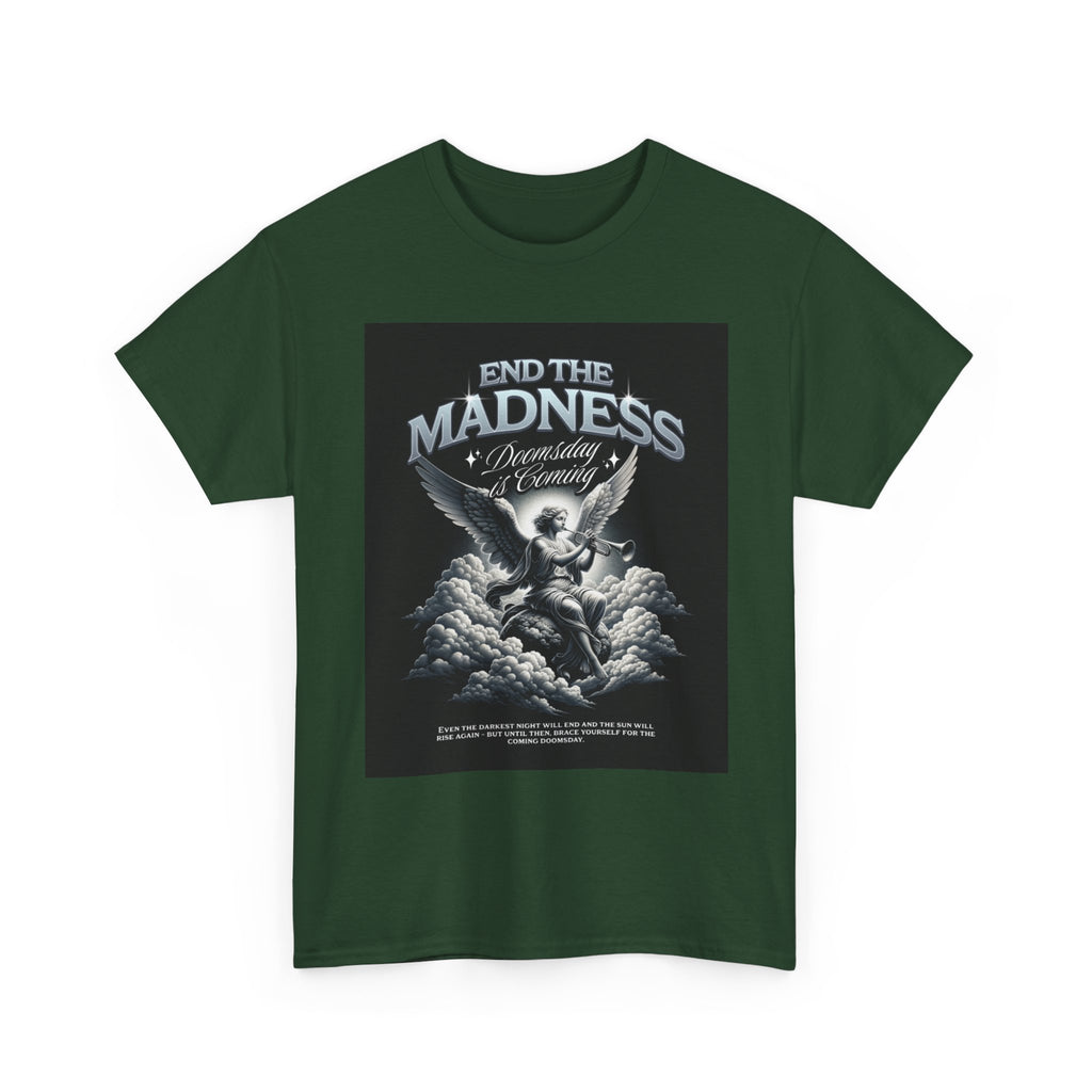 End the Madness Angel Graphic Tee — Vintage Gothic Band-Style T-Shirt