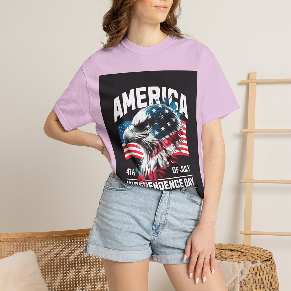 Independence Day T-shirt — 'America' Eagle Flag 4th of July Tee