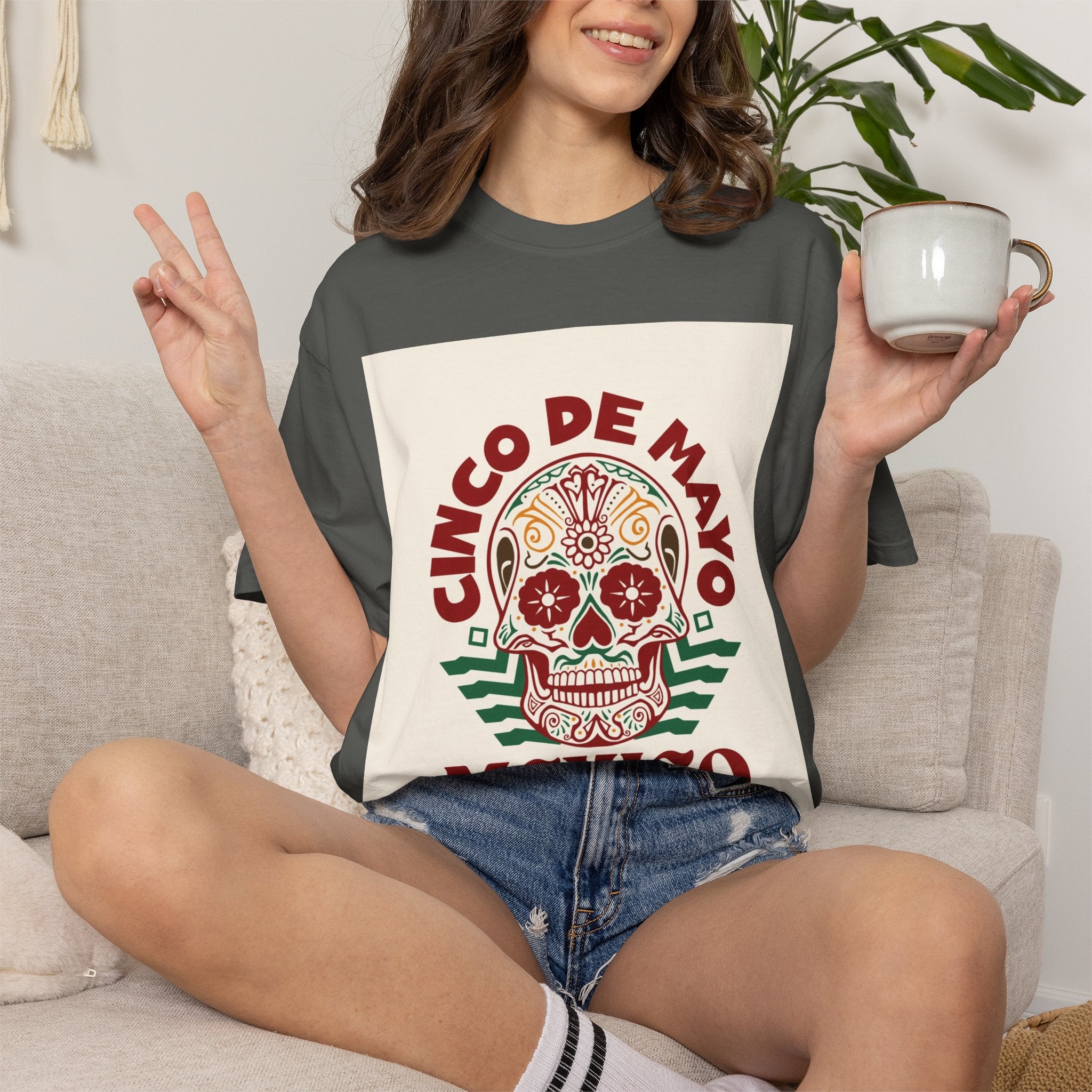 Cinco de Mayo Mexico Sugar Skull T-Shirt