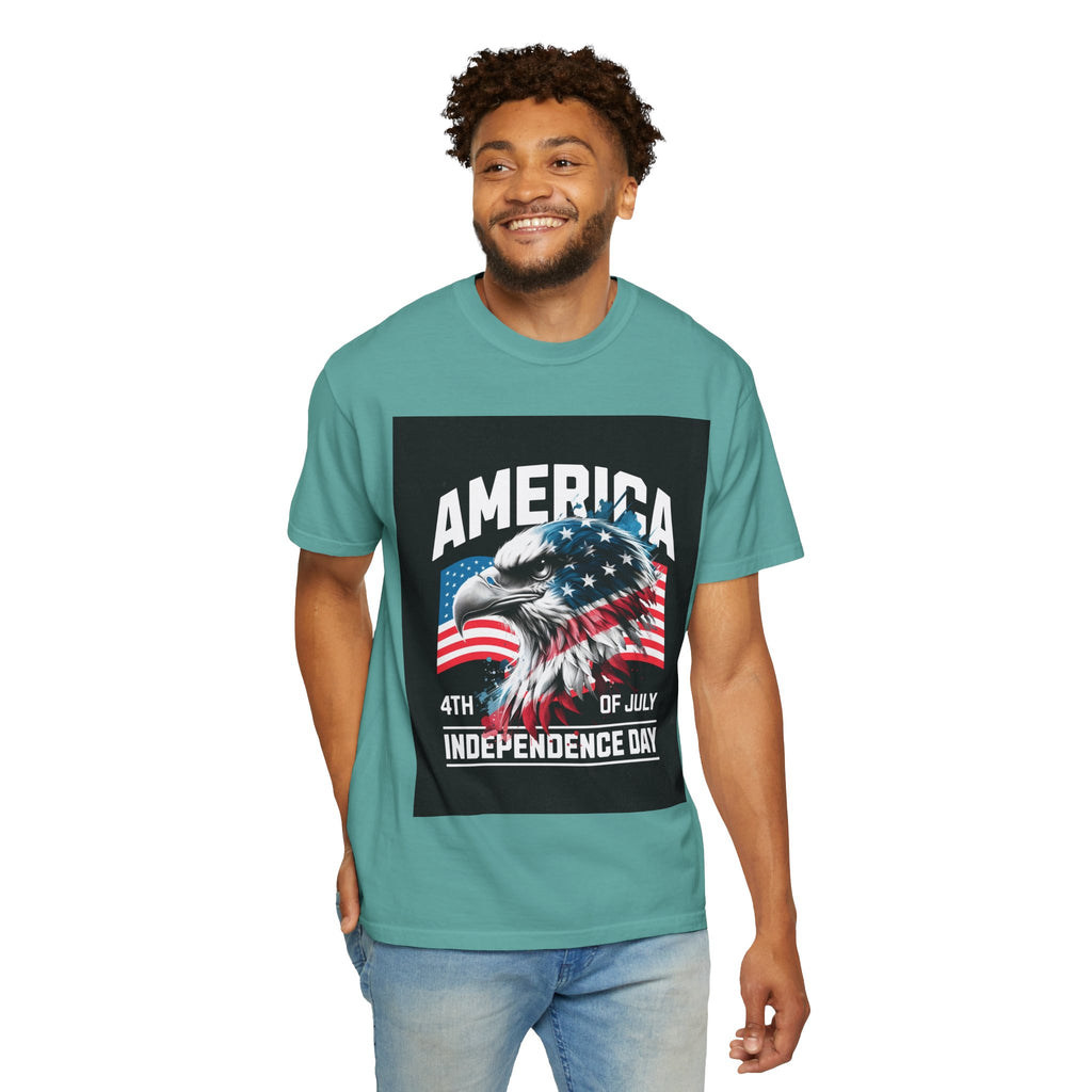 Independence Day T-shirt — 'America' Eagle Flag 4th of July Tee