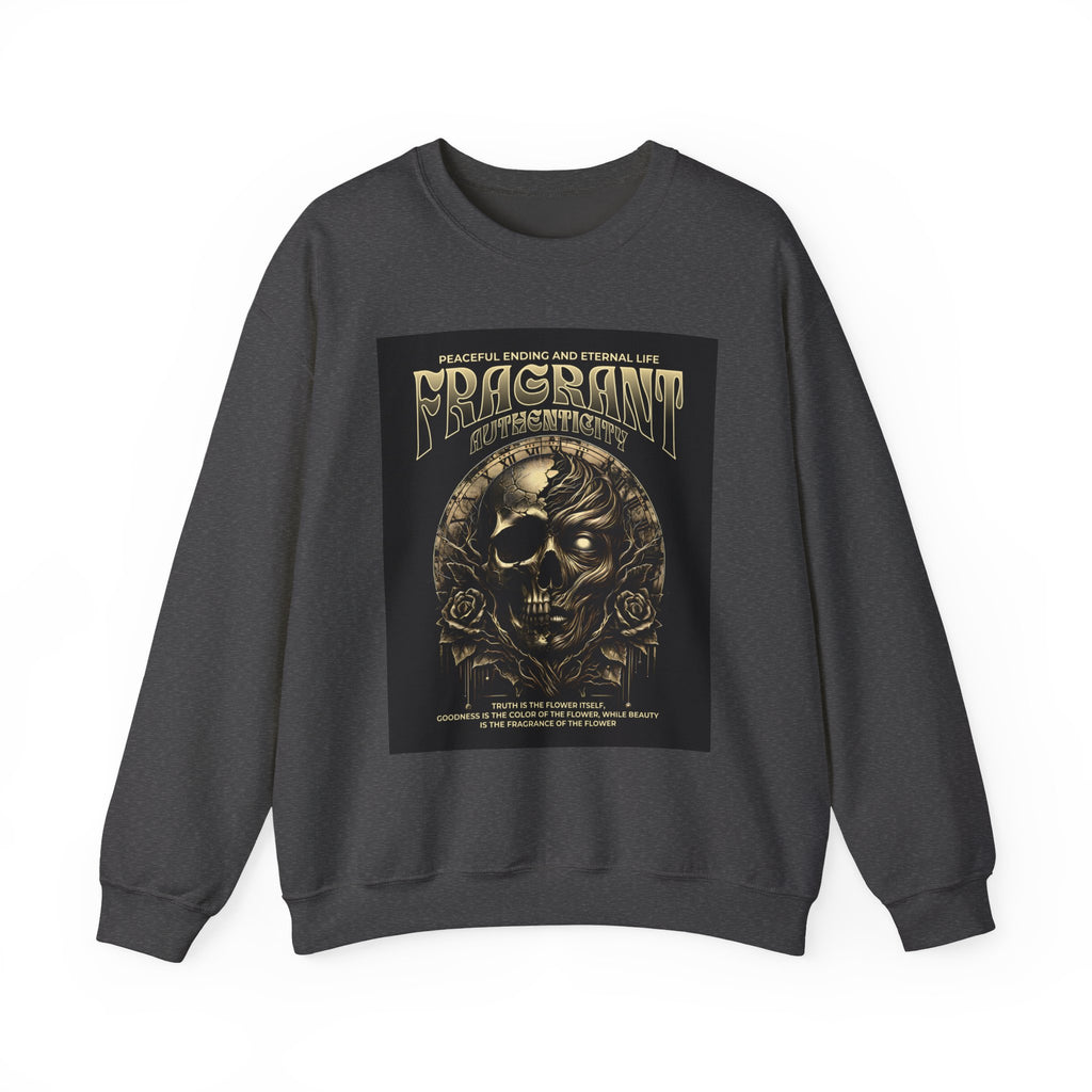 Skull & Roses Crewneck Sweatshirt — “Decrepit” Gothic Graphic