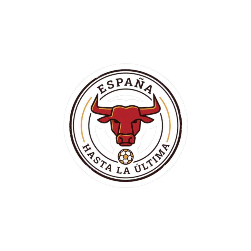 España Bull Crest Kiss-Cut Stickers | Spain Soccer Pride, Red & Gold