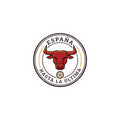 España Bull Crest Kiss-Cut Stickers | Spain Soccer Pride, Red & Gold