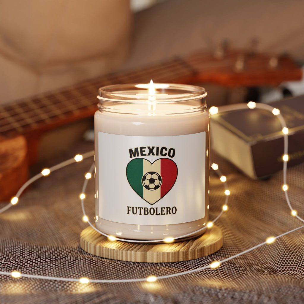 Mexico Futbolero Candle | Scented Soy Candle, Mexican Flag Heart Soccer