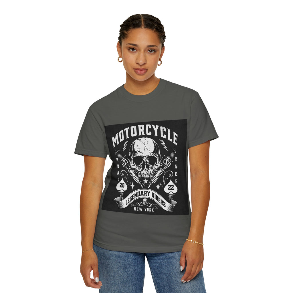 Motorcycle Skull Tee — "Legendary Riders" Vintage Biker Graphic T-Shirt