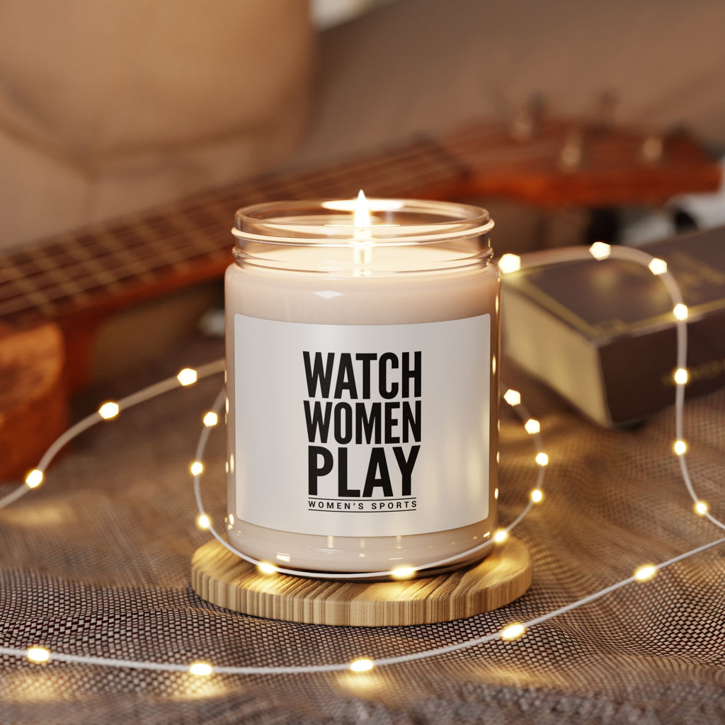 Watch Women Play Candle, Women's Sports Fandom Soy Candle | Support Women's Sports