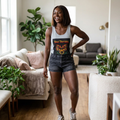Heat Therapy Butterfly Tank Top — Retro Psychedelic Skull & Sun Design