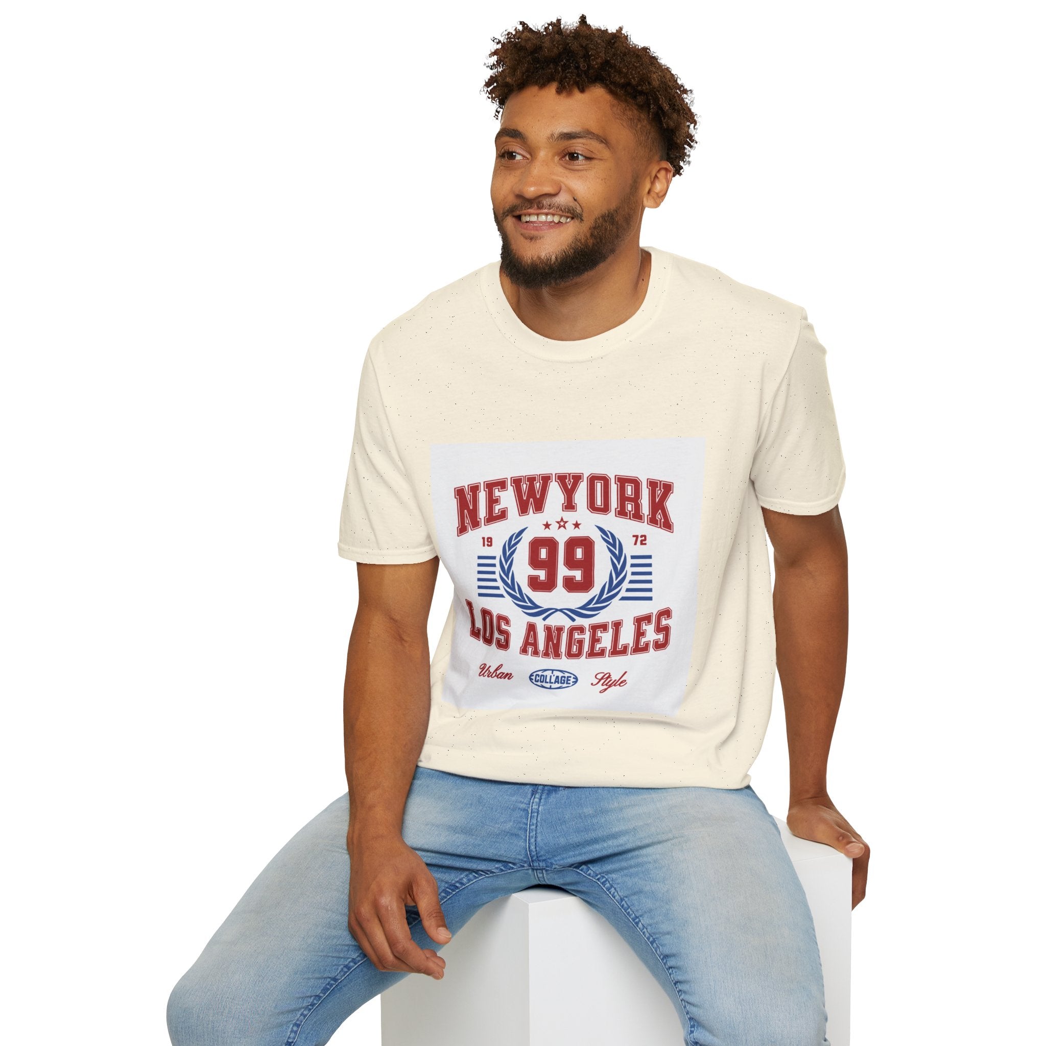 New York 99 Vintage Sports Tee — Collegiate Graphic T-Shirt