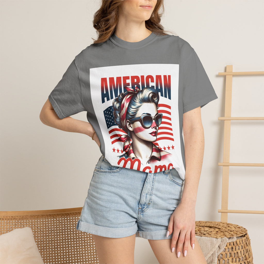 American Mama T‑Shirt — Vintage Patriotic Mom Tee