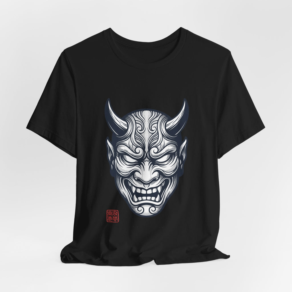Demon Hannya Mask T‑Shirt — Japanese Oni Tattoo Graphic Tee
