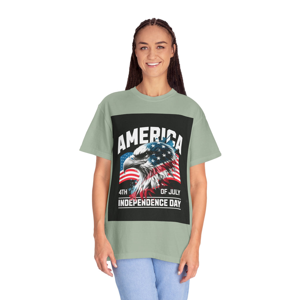 Independence Day T-shirt — 'America' Eagle Flag 4th of July Tee