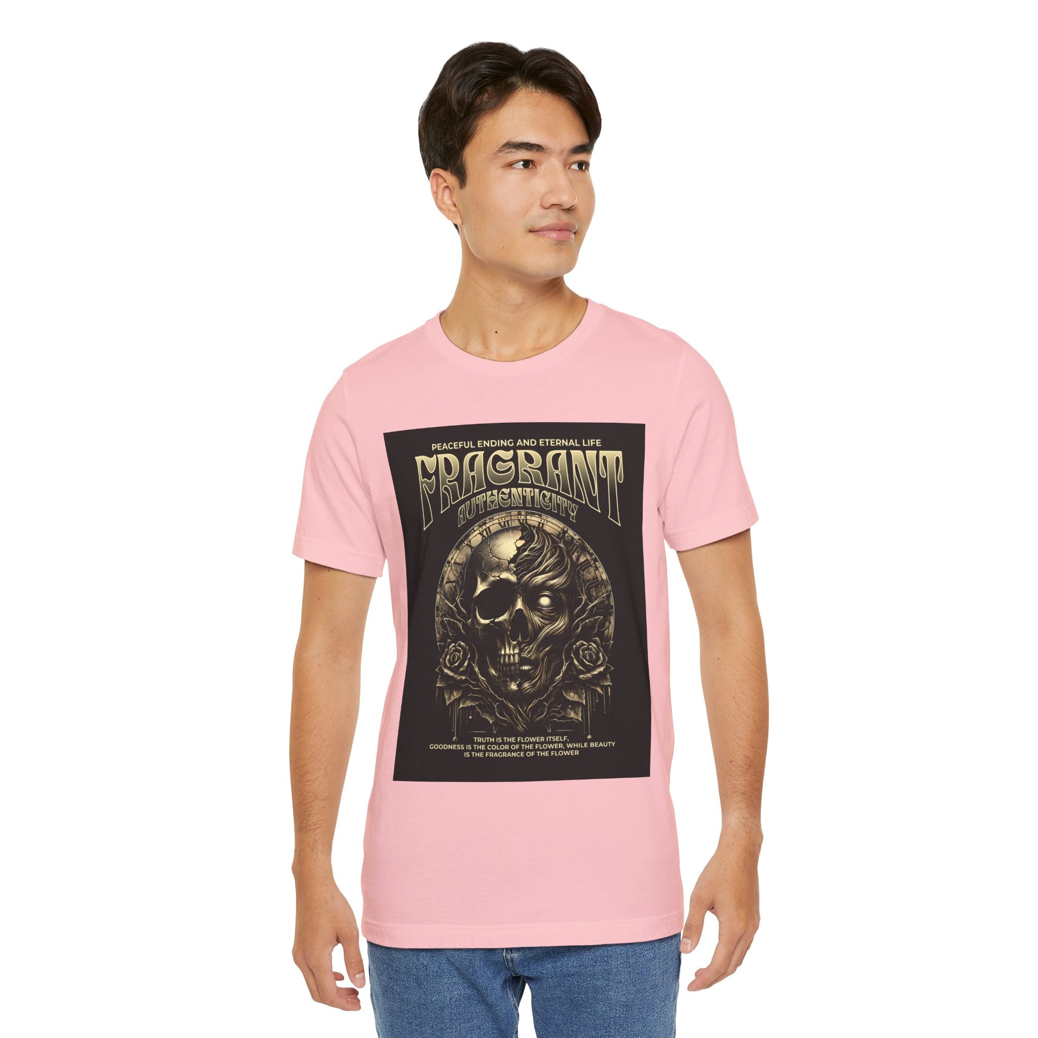 Skull & Roses Graphic Tee — "Fragrant" Vintage Gothic Band Shirt