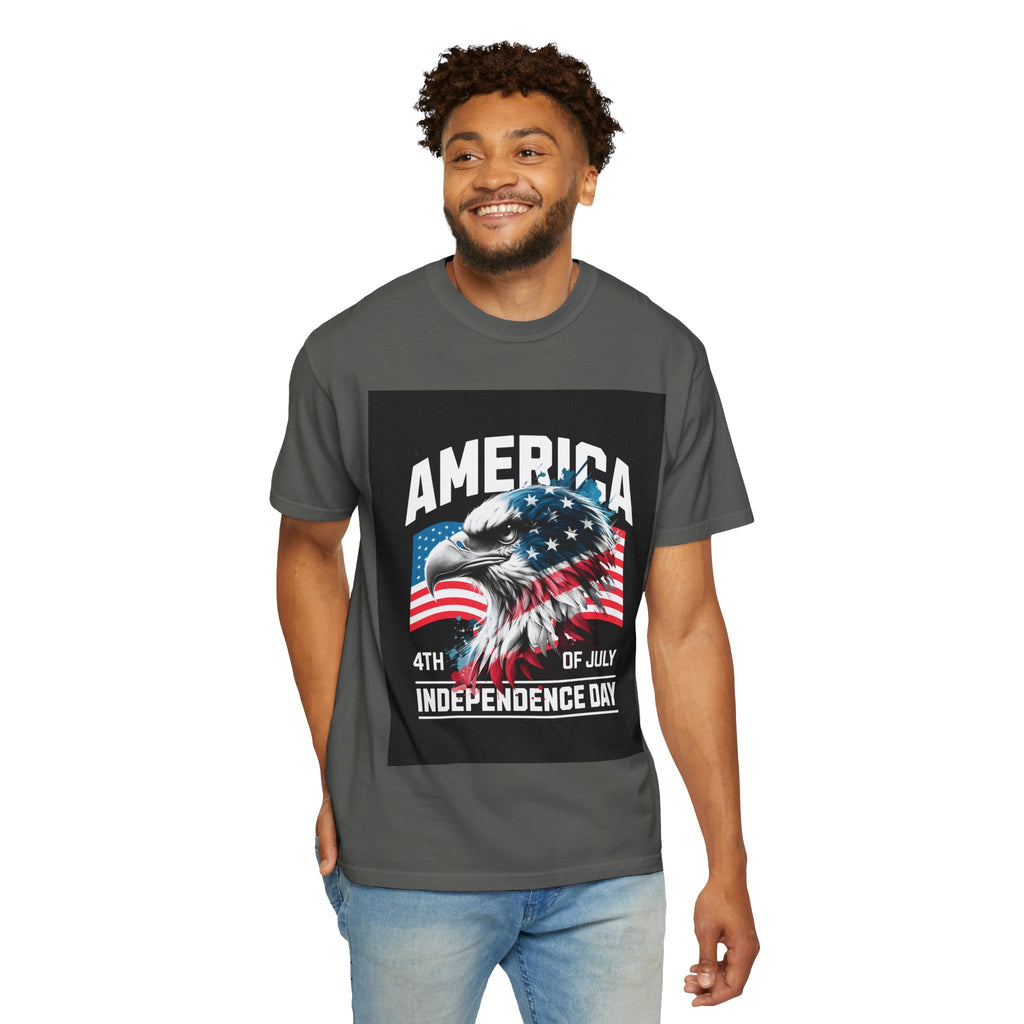 Independence Day T-shirt — 'America' Eagle Flag 4th of July Tee