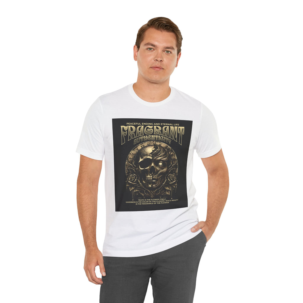 Skull & Roses Graphic Tee — "Fragrant" Vintage Gothic Band Shirt