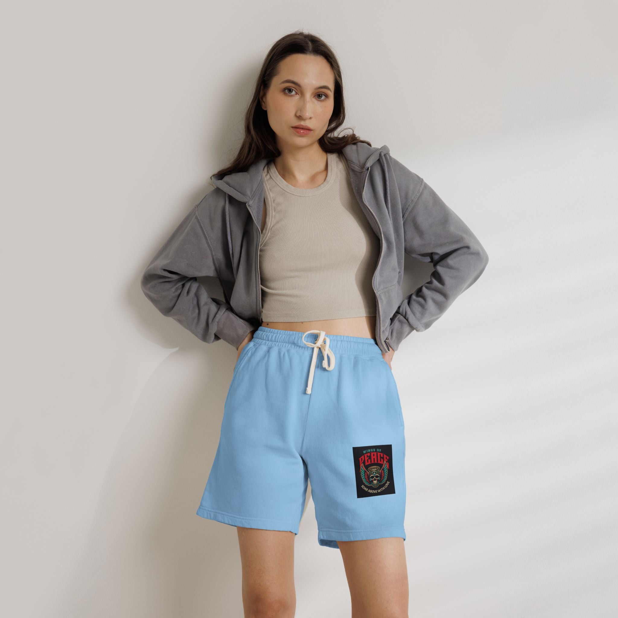 Fleece Sweat Shorts — 'House of Perks' Vintage Patch Lounge Shorts