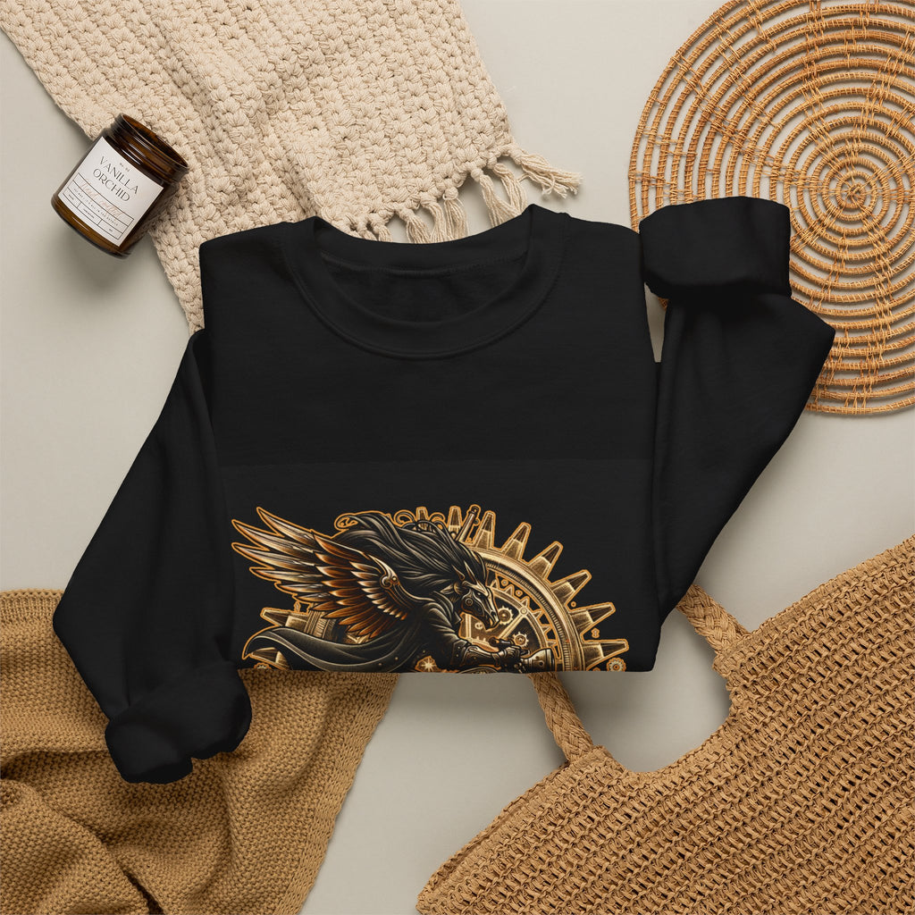Motorcycle Eagle Crewneck Sweatshirt – "Liberty Rider" Vintage Biker Graphic