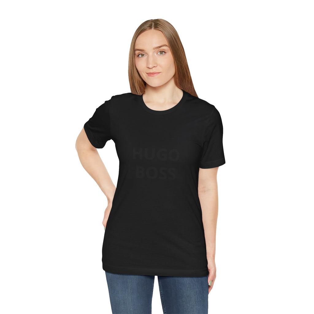 Graphic Tee — "HUGO BOSS" Minimalist Text T-Shirt