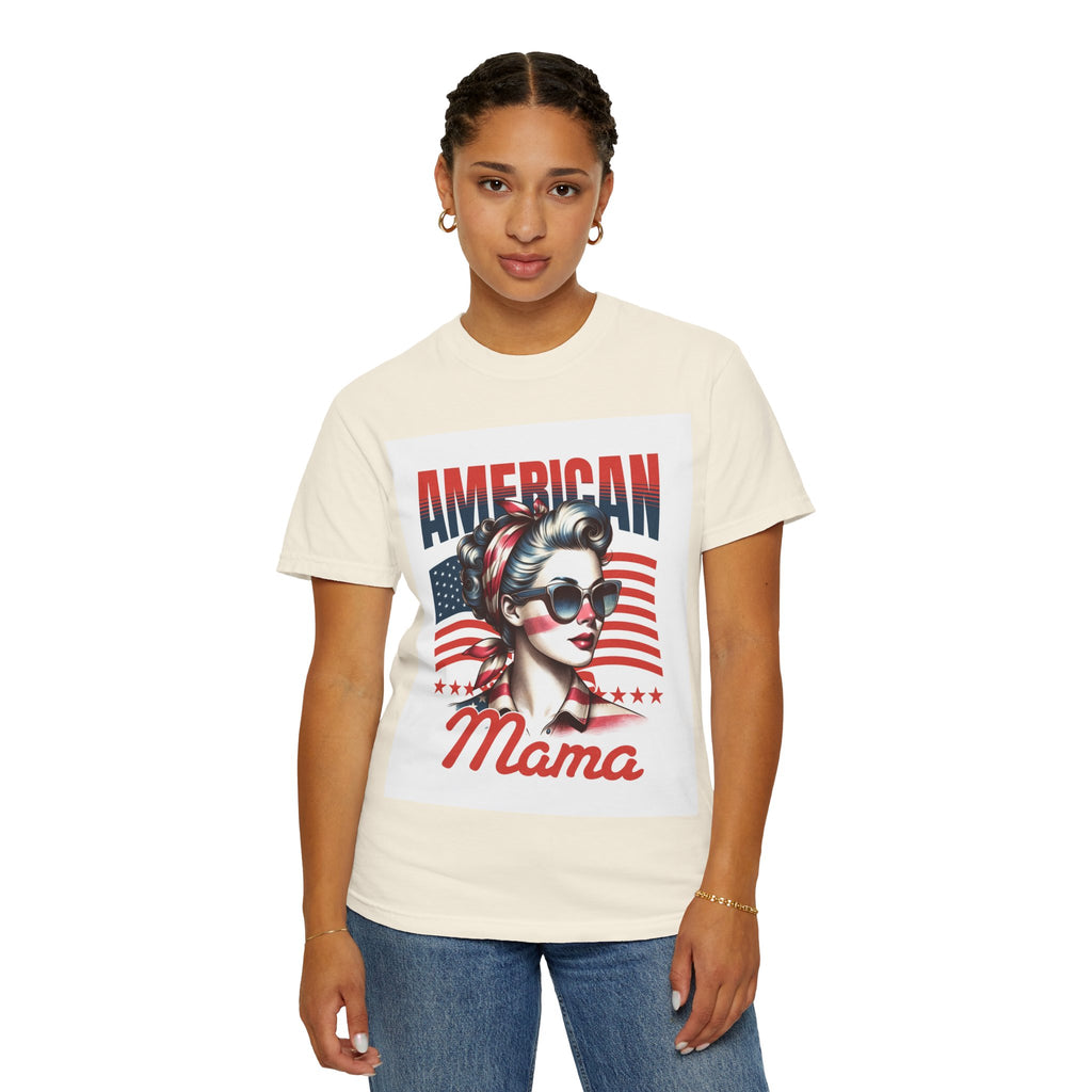 American Mama T‑Shirt — Vintage Patriotic Mom Tee