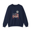 USA Soccer Crewneck Sweatshirt | American Flag Soccer Graphic