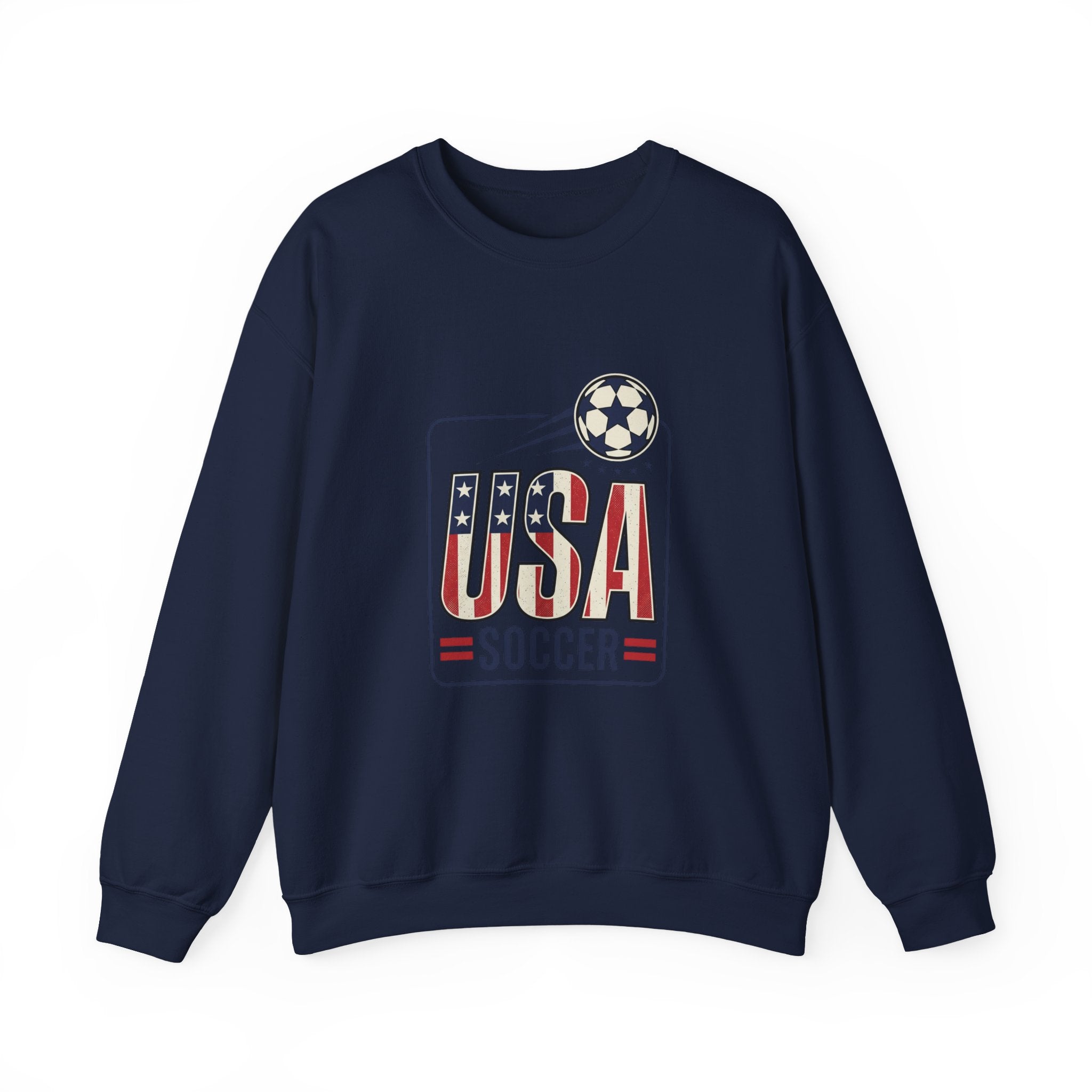 USA Soccer Crewneck Sweatshirt | American Flag Soccer Graphic