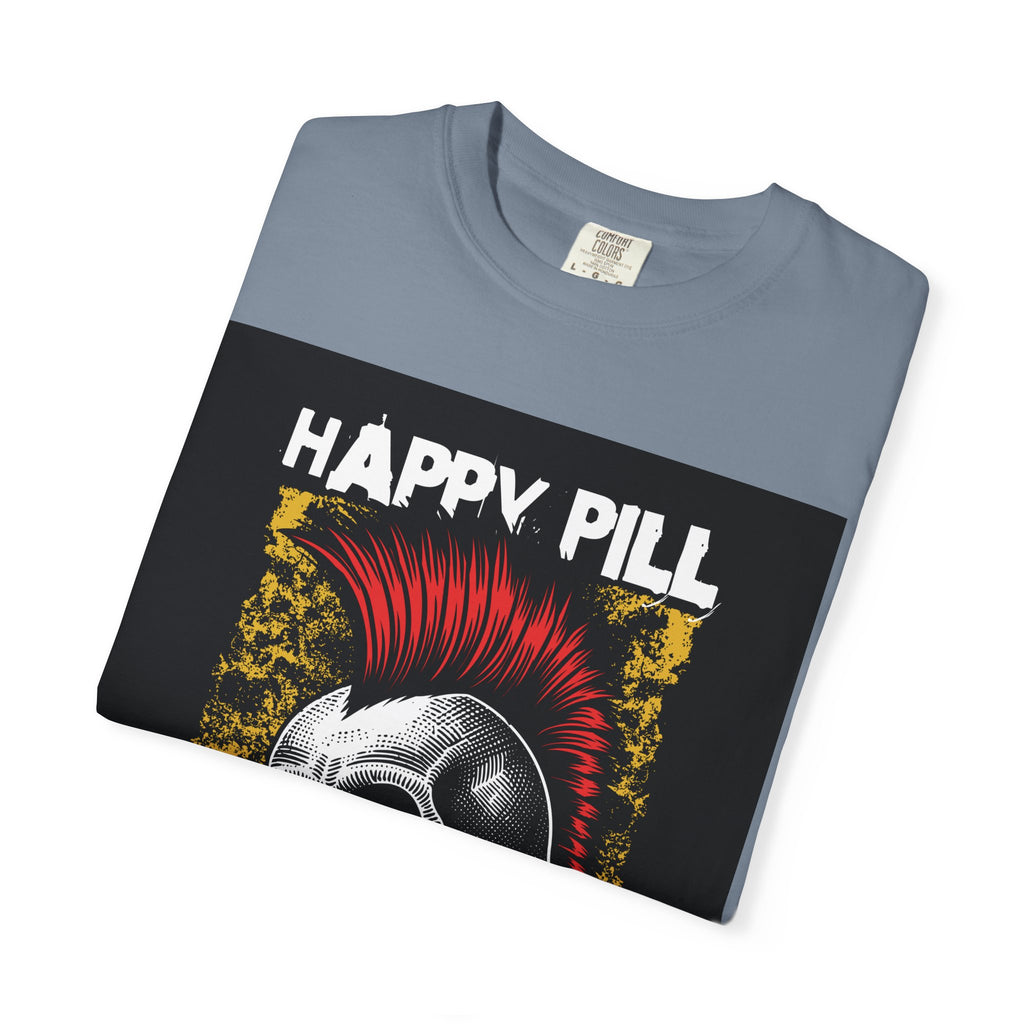 Happy Pill Punk Skull T-Shirt — 'Happy Pill Medication' Graphic Tee