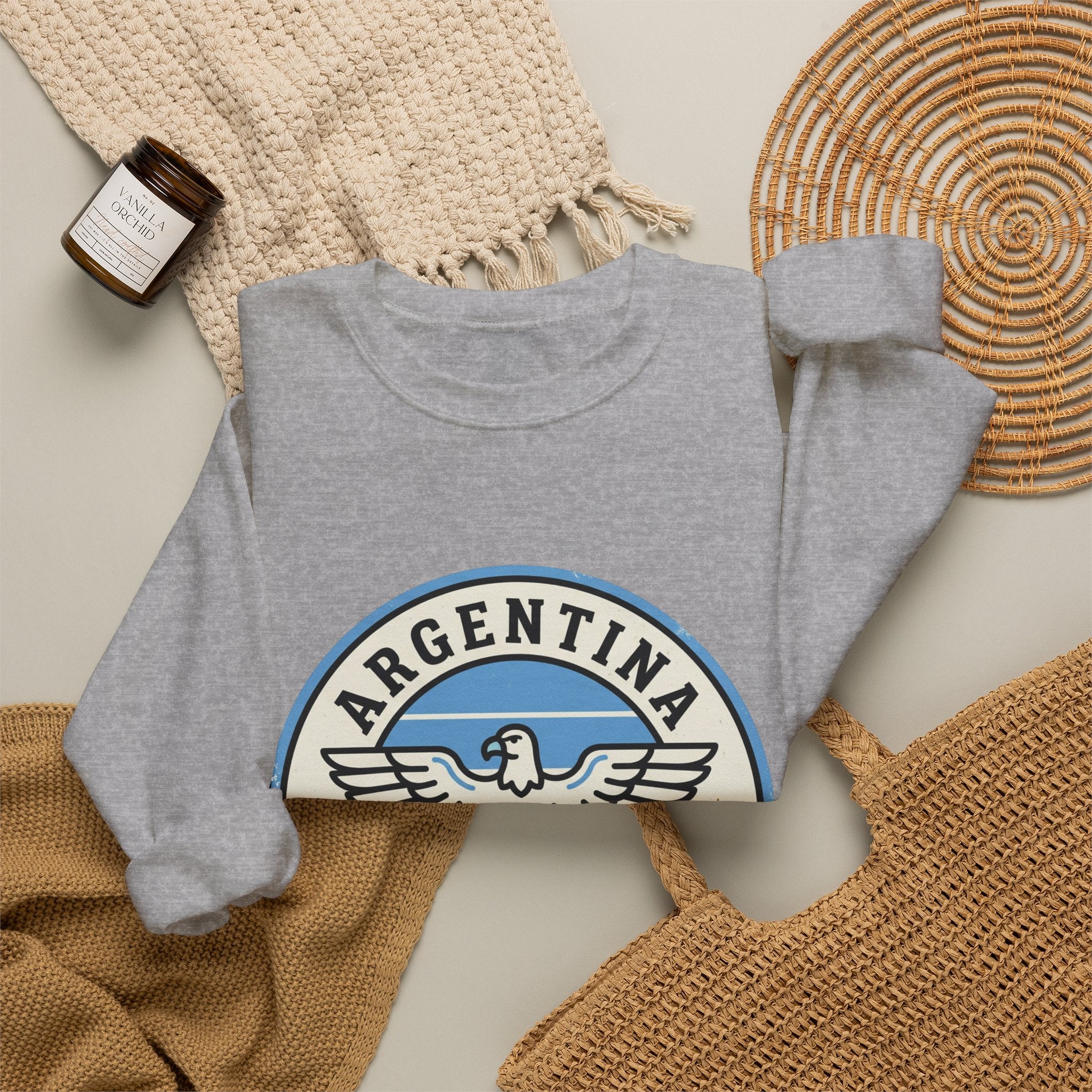 Argentina Fútbol Crest Sweatshirt | Soccer Country Pride, Nacional Colors