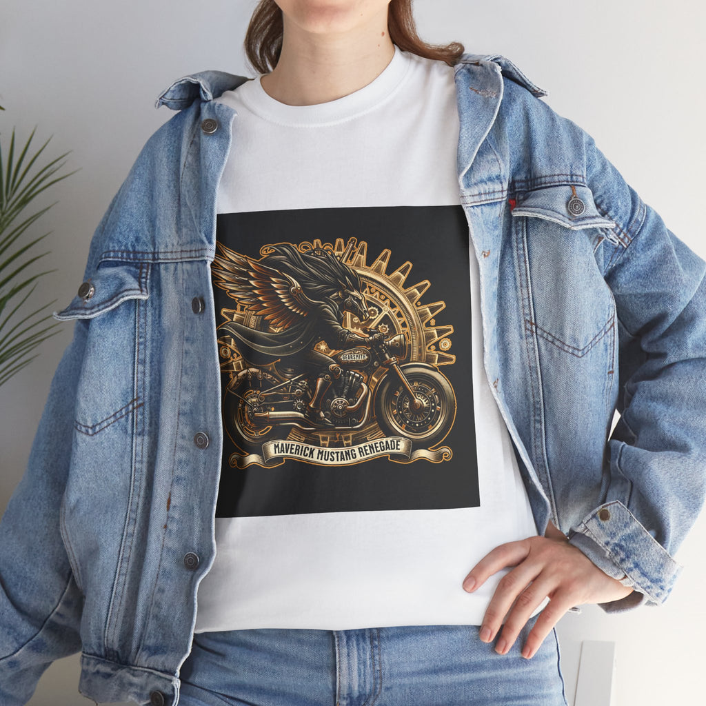 Vintage Winged Motorcycle Tee — "Ride Forever, Ride Free" Biker T-Shirt