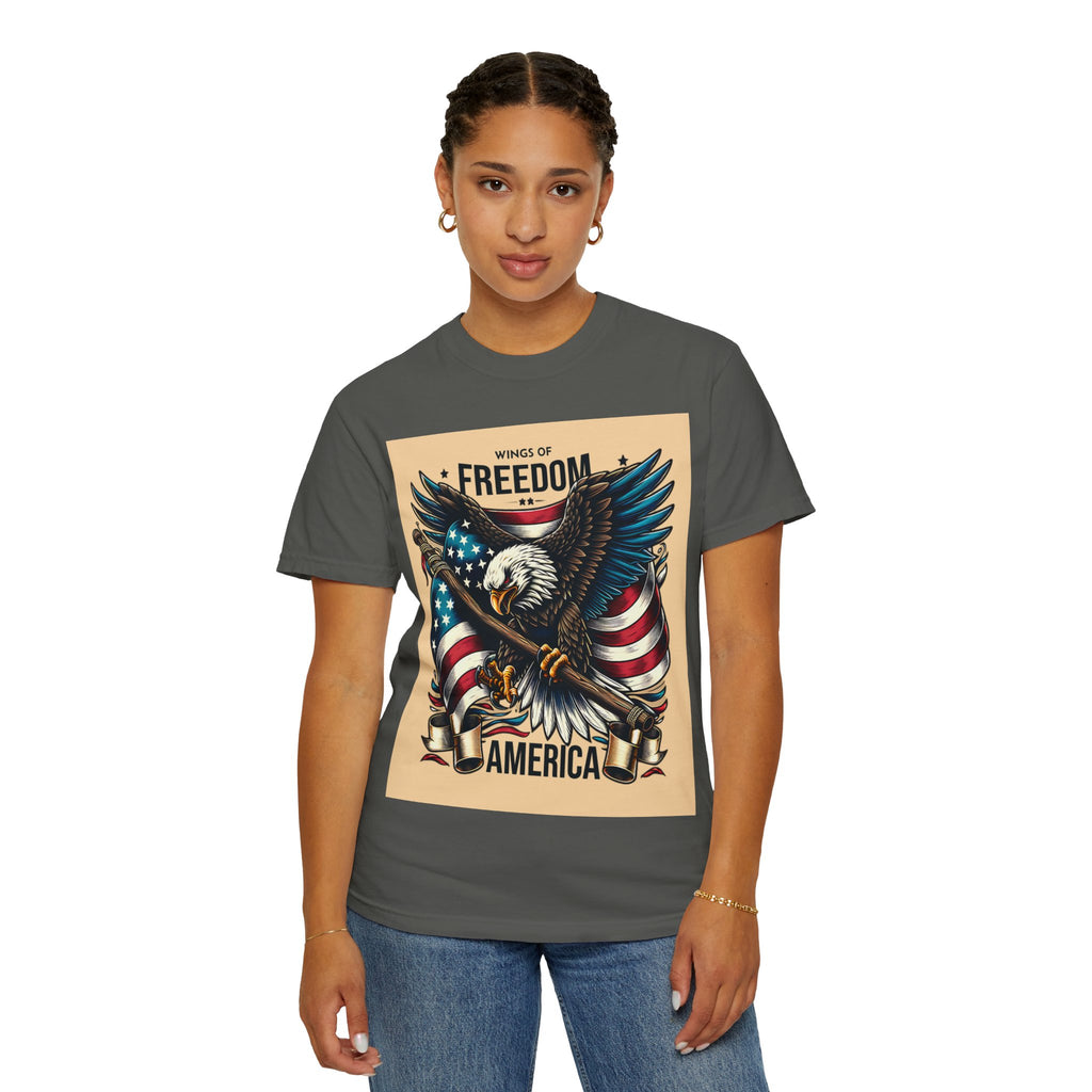 Freedom Eagle T-Shirt — Wings of America Patriotic Graphic Tee