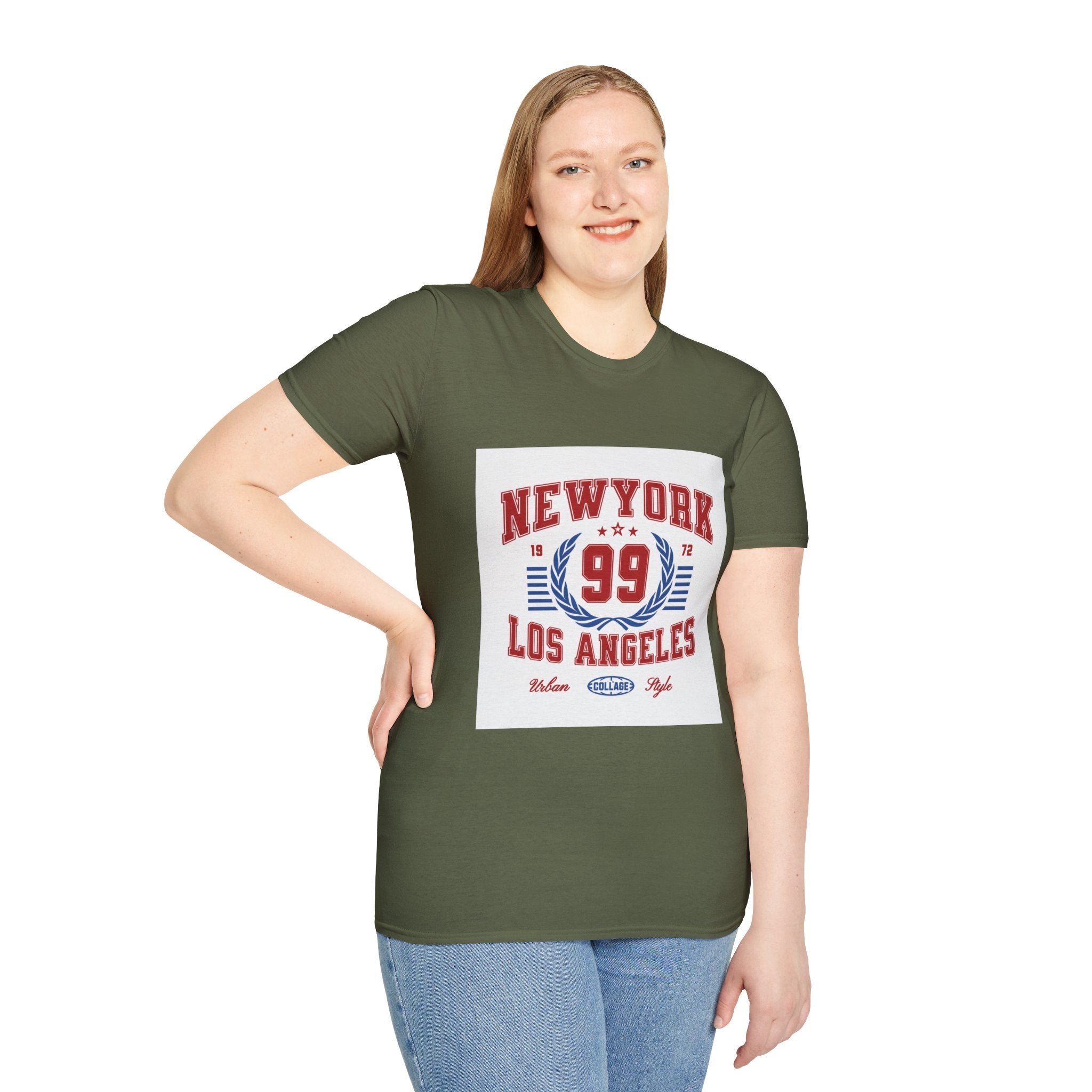 New York 99 Vintage Sports Tee — Collegiate Graphic T-Shirt