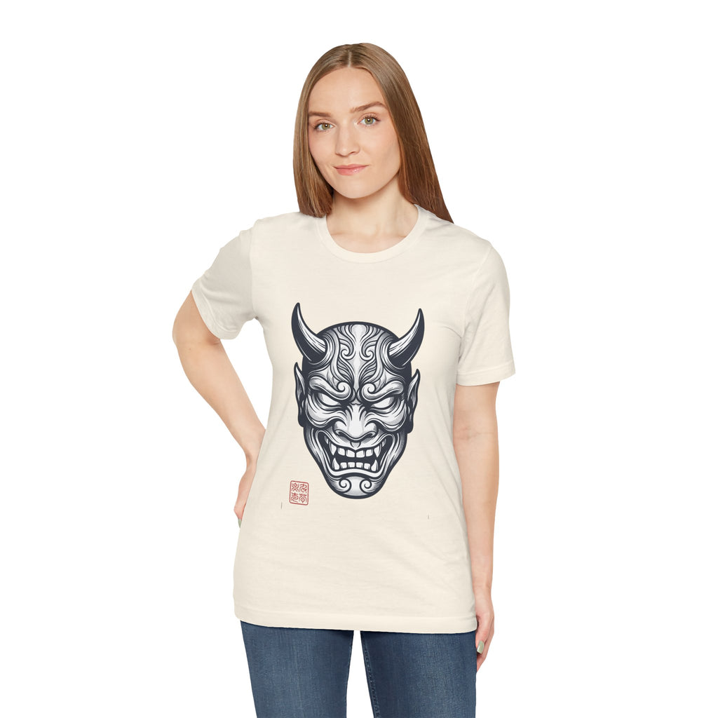 Demon Hannya Mask T‑Shirt — Japanese Oni Tattoo Graphic Tee