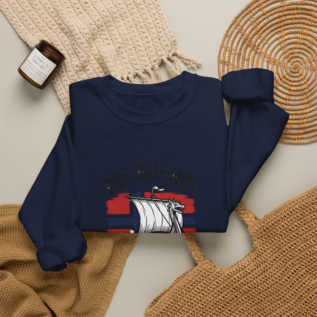 Ro! Ro! Ro! Norway Viking Ship Sweatshirt | Norwegian Flag, Football Chant