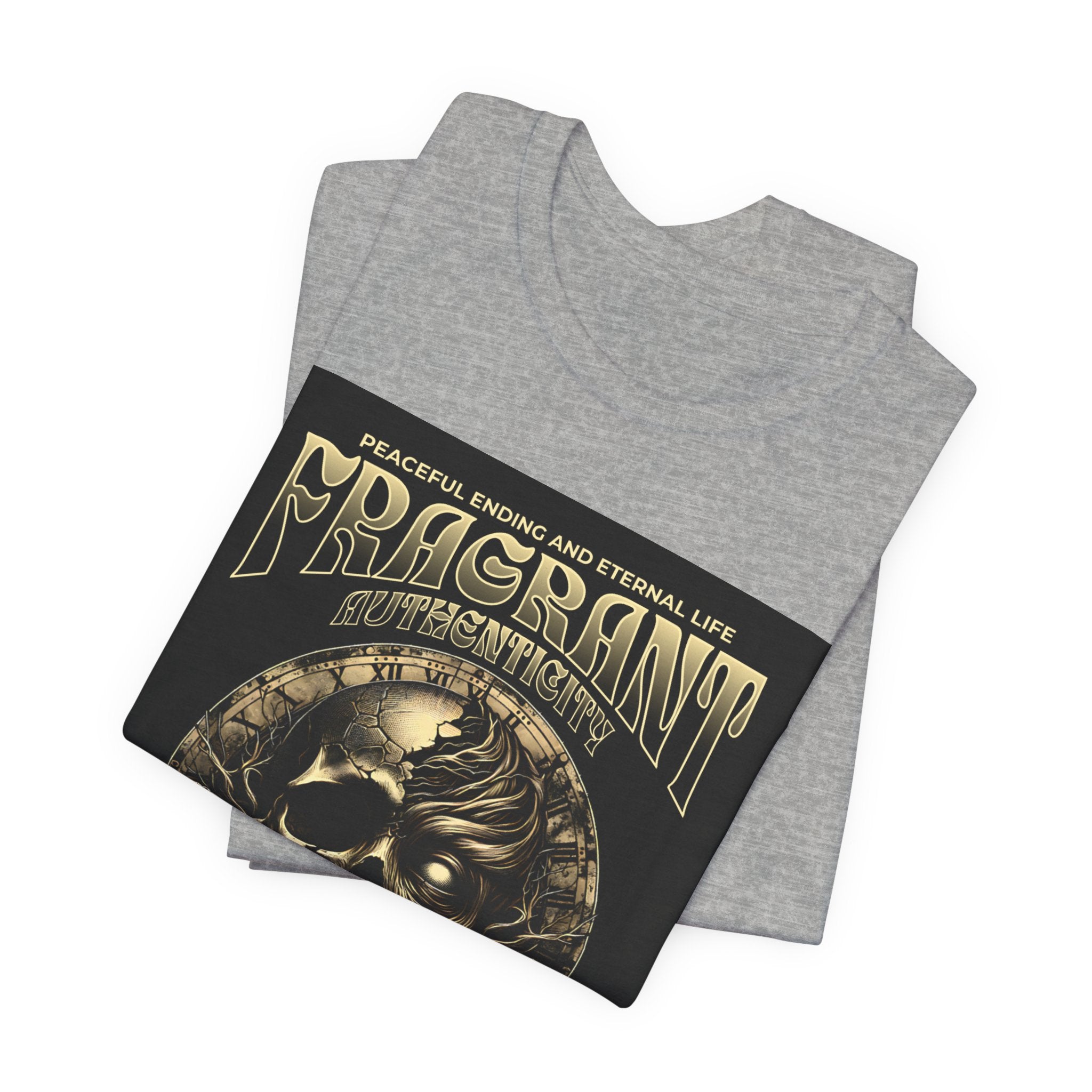 Skull & Roses Graphic Tee — "Fragrant" Vintage Gothic Band Shirt
