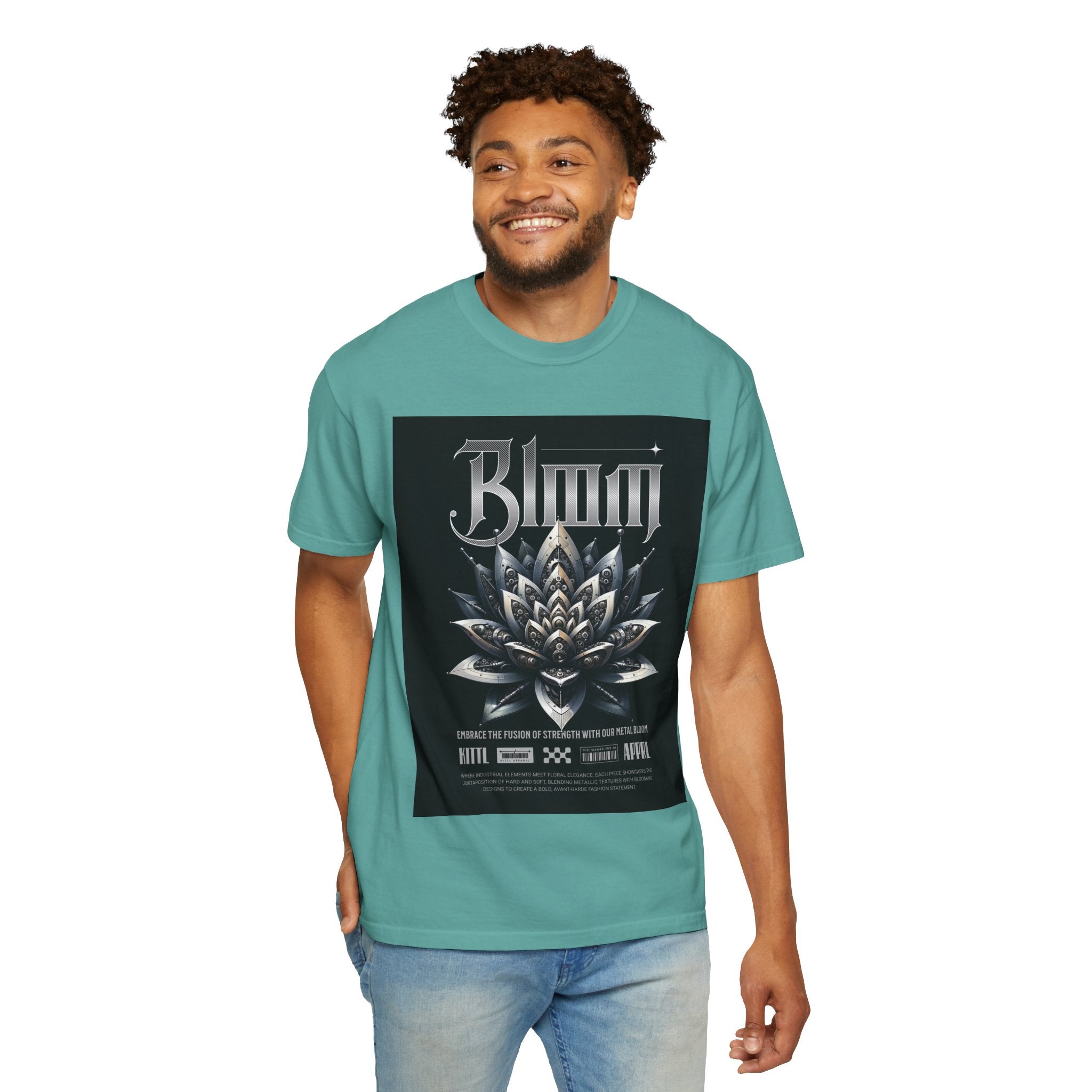 Metal Lotus Graphic T-Shirt — "Bloom" Gothic Band Poster Tee