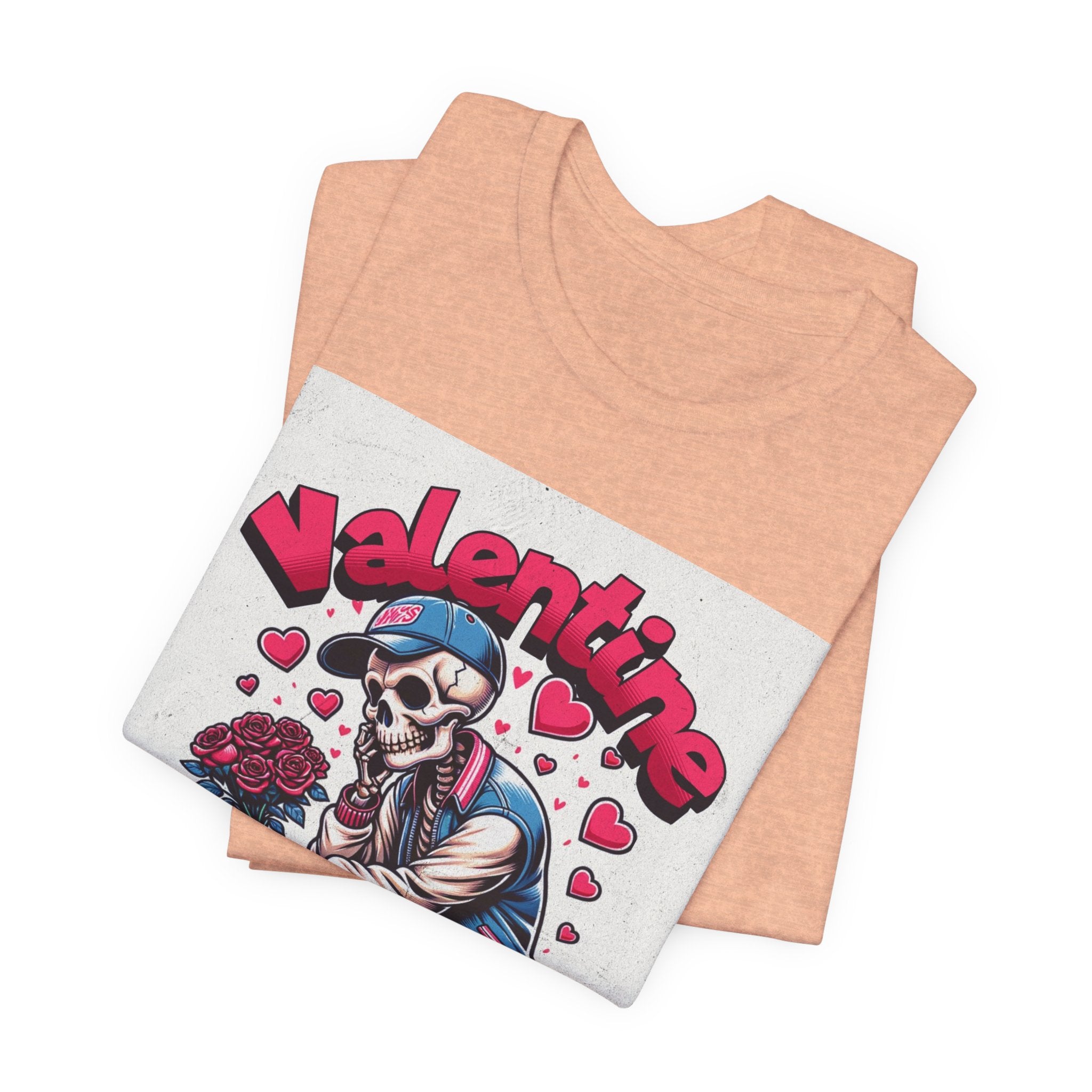 Valentine Skull T-Shirt – "Love & Blessed" Gothic Valentine Tee