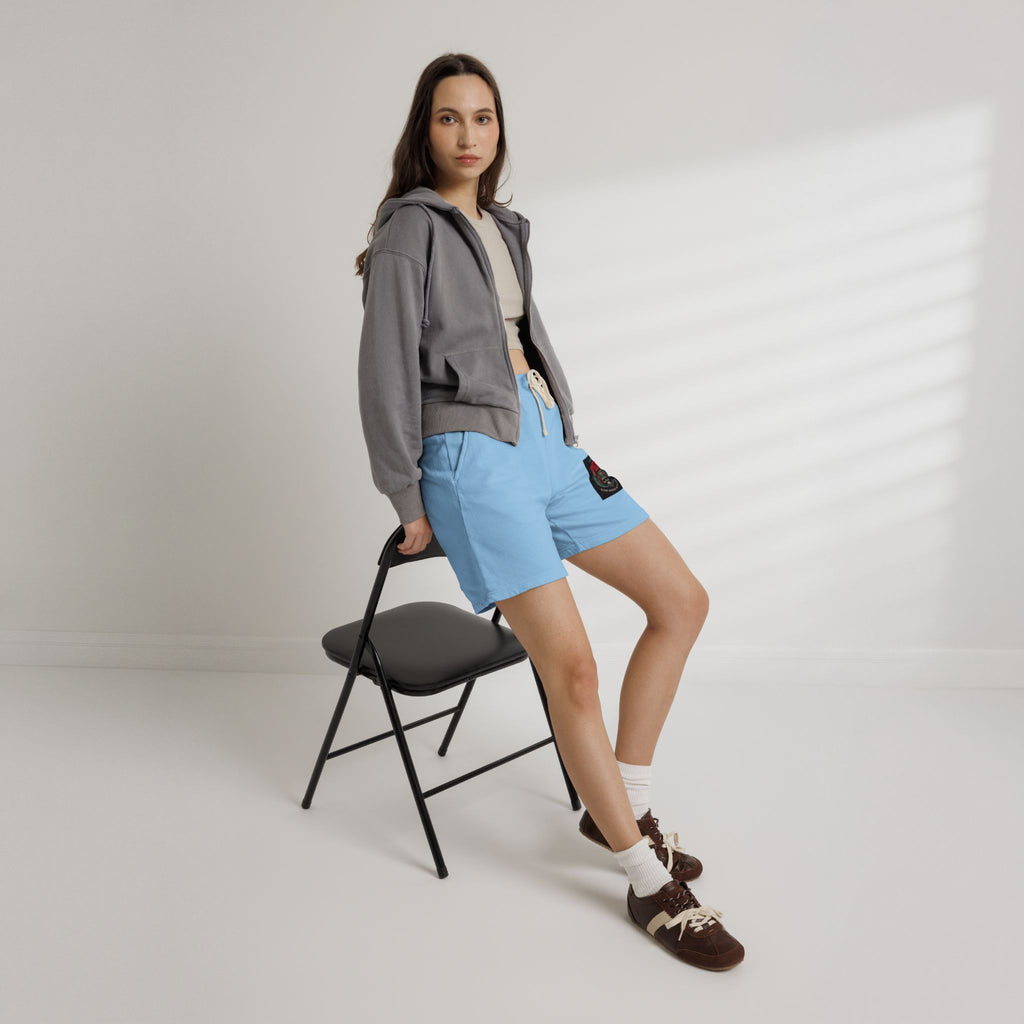 Fleece Sweat Shorts — 'House of Perks' Vintage Patch Lounge Shorts