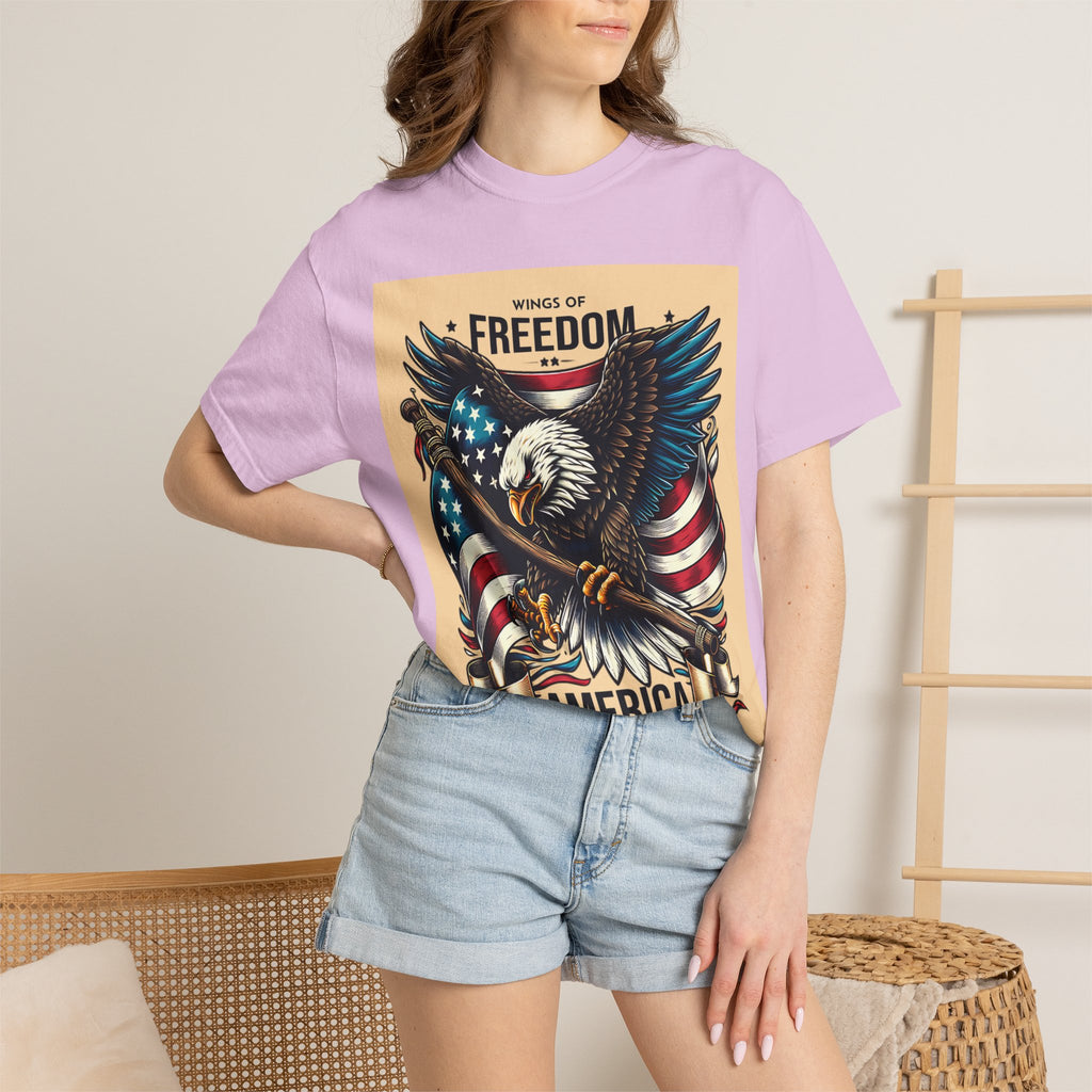 Freedom Eagle T-Shirt — Wings of America Patriotic Graphic Tee