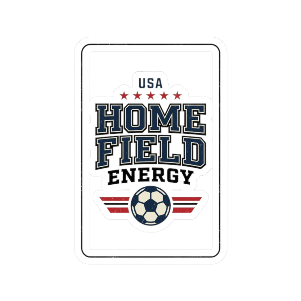 USA Home Field Energy Sticker | Soccer Pride, Red White Blue