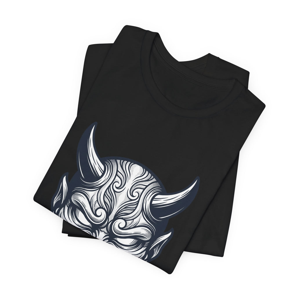 Demon Hannya Mask T‑Shirt — Japanese Oni Tattoo Graphic Tee