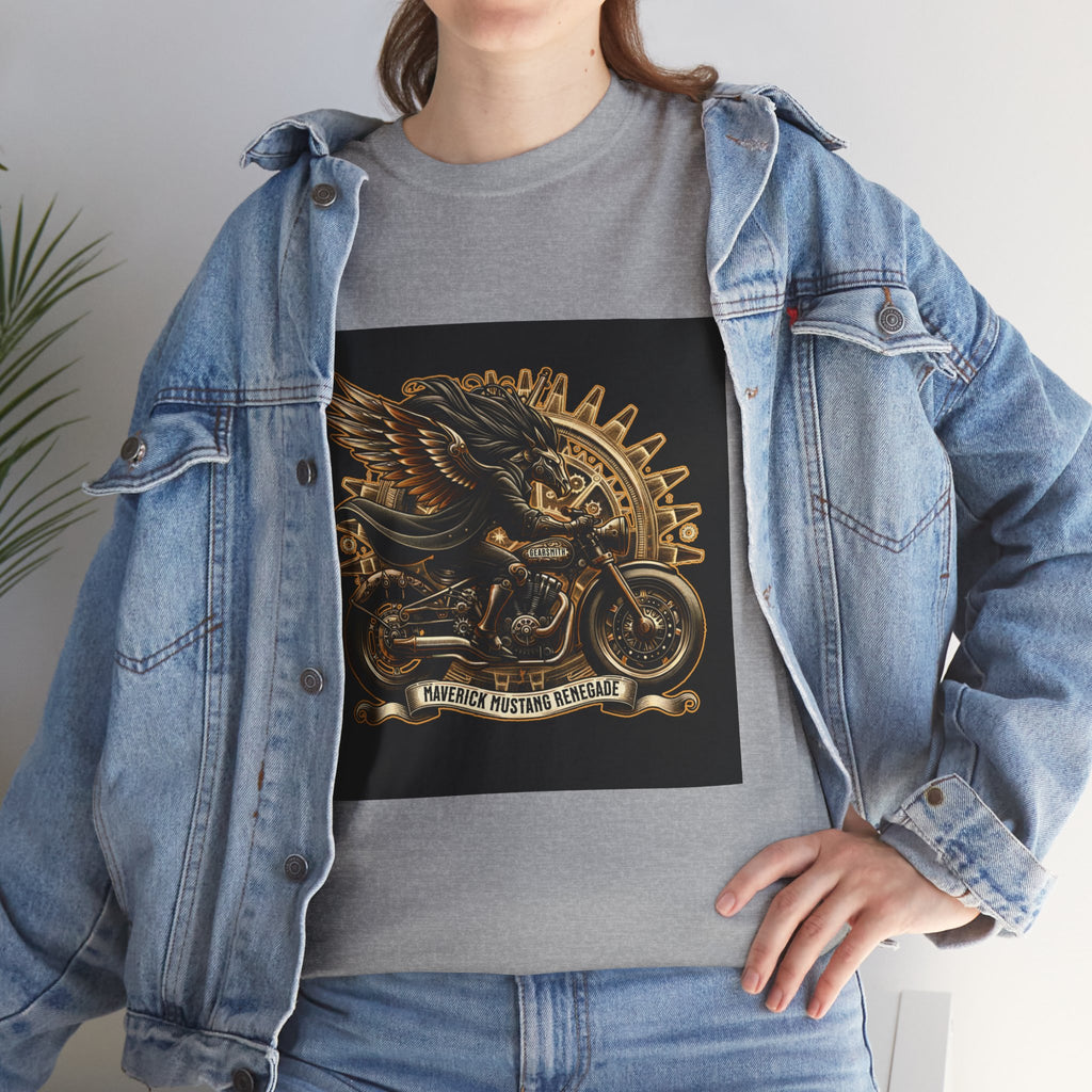 Vintage Winged Motorcycle Tee — "Ride Forever, Ride Free" Biker T-Shirt