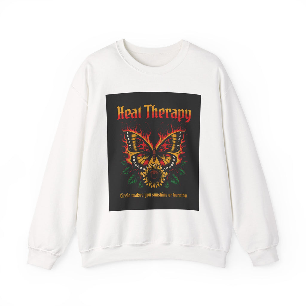Heat Therapy Crewneck Sweatshirt — Butterfly Flame Graphic