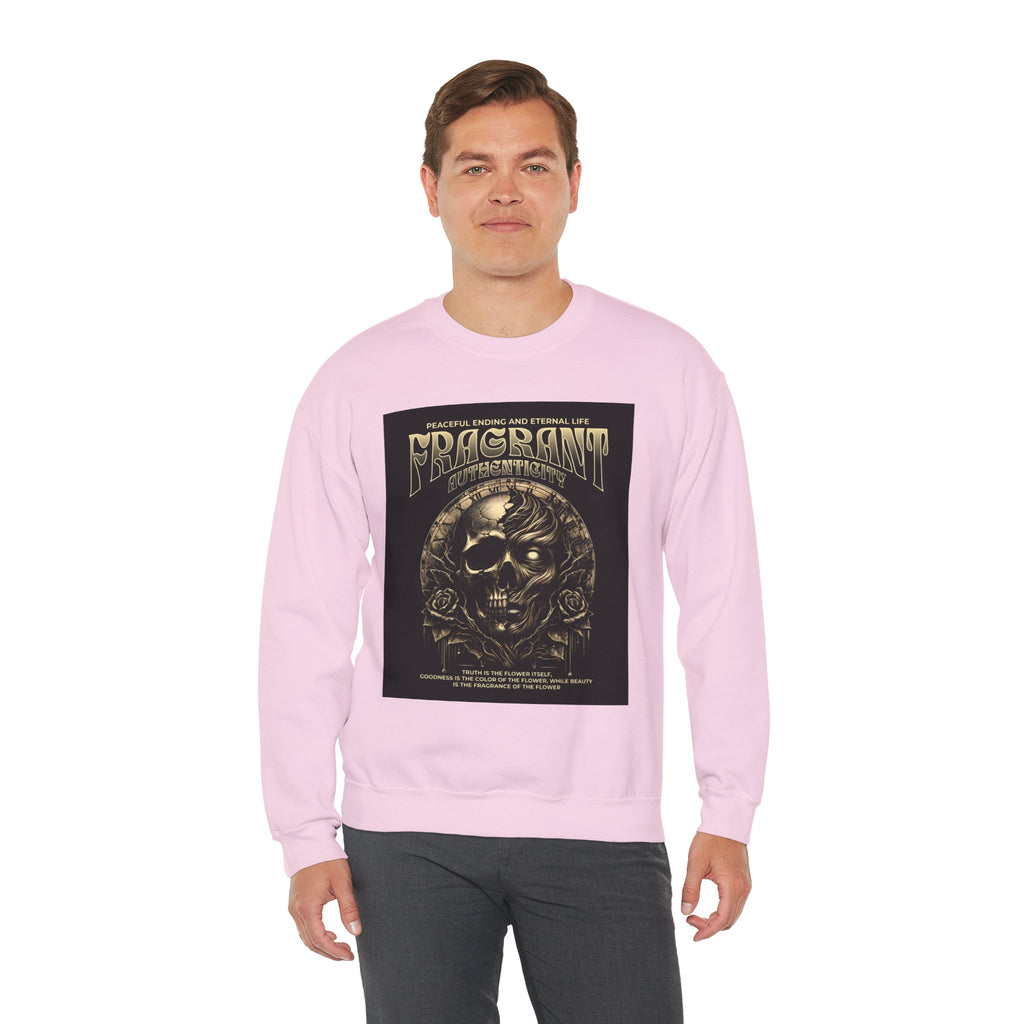 Skull & Roses Crewneck Sweatshirt — “Decrepit” Gothic Graphic
