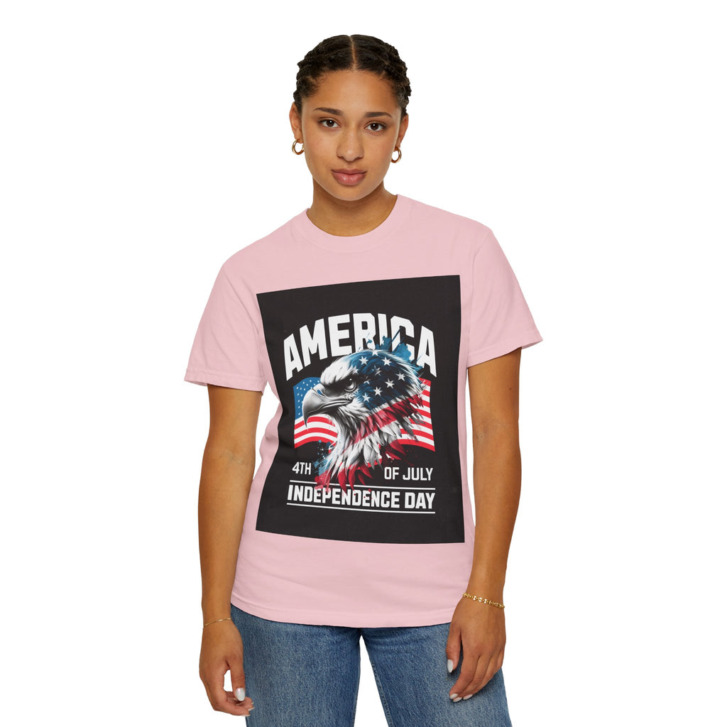 Independence Day T-shirt — 'America' Eagle Flag 4th of July Tee