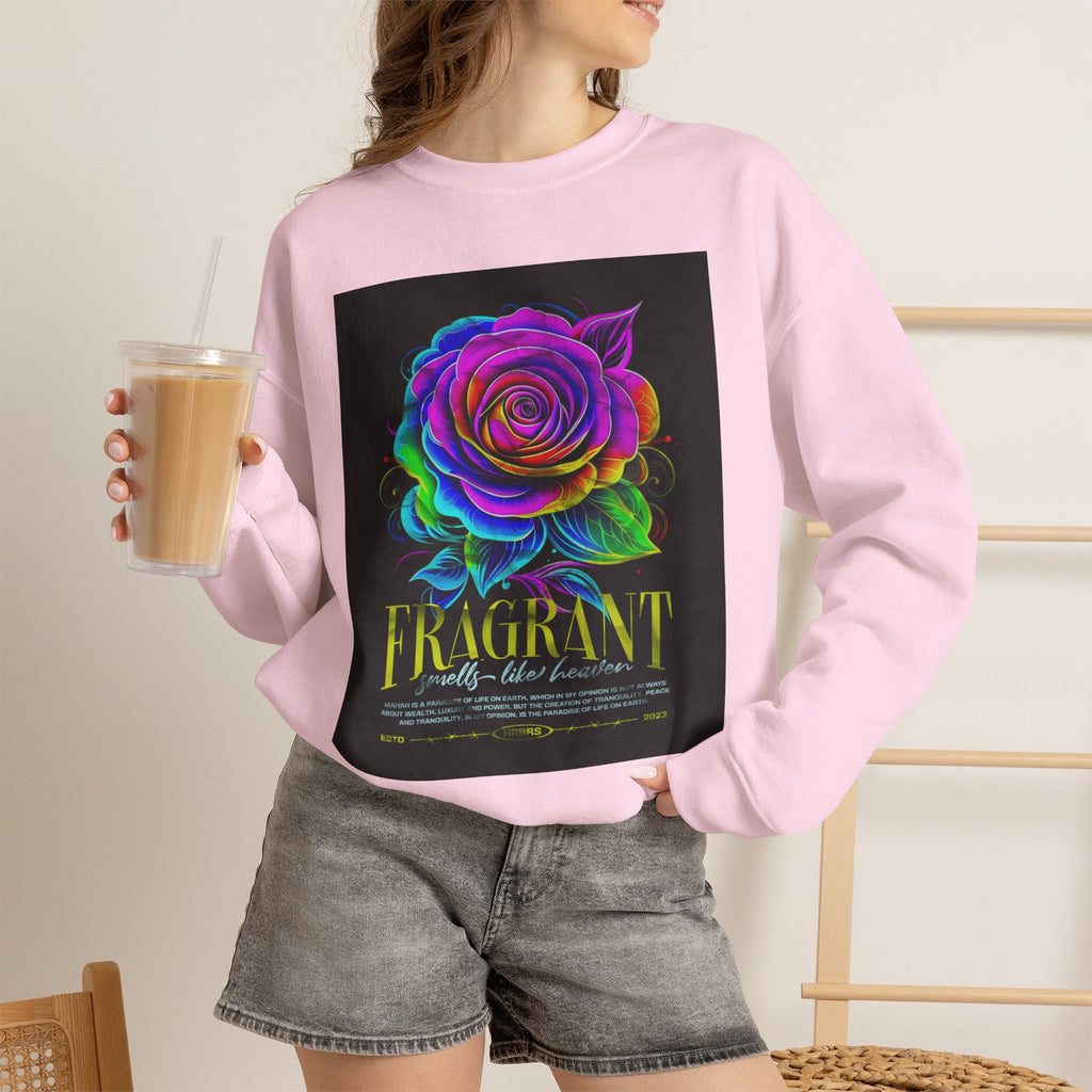 Fluorescent Rose “Fragrant” Crewneck Sweatshirt