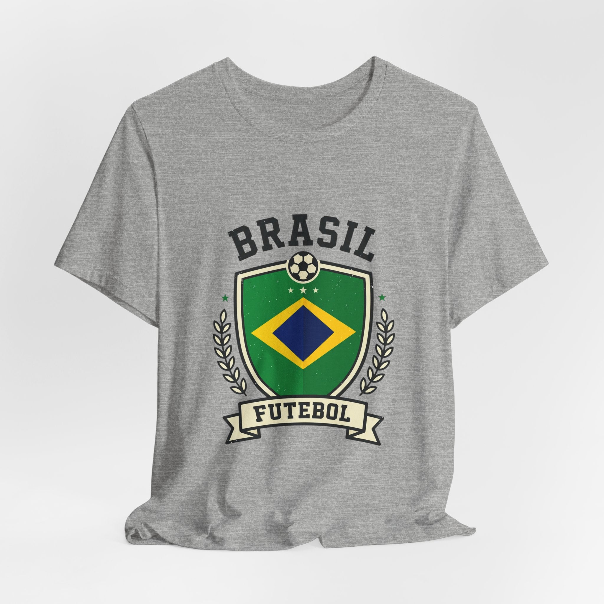 Brasil Futebol Crest T-Shirt | Brazil Soccer Pride, National Flag Colors