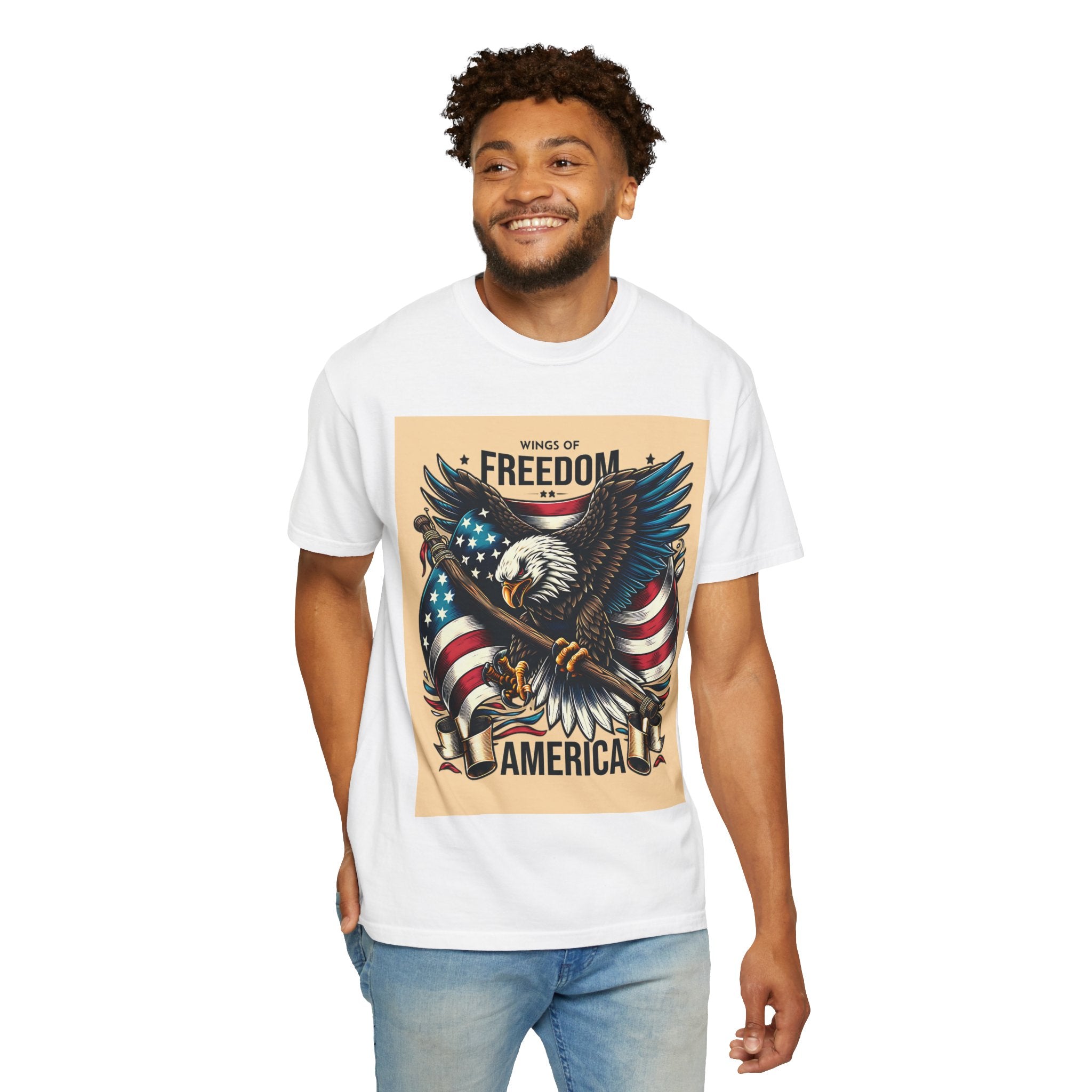 Freedom Eagle T-Shirt — Wings of America Patriotic Graphic Tee