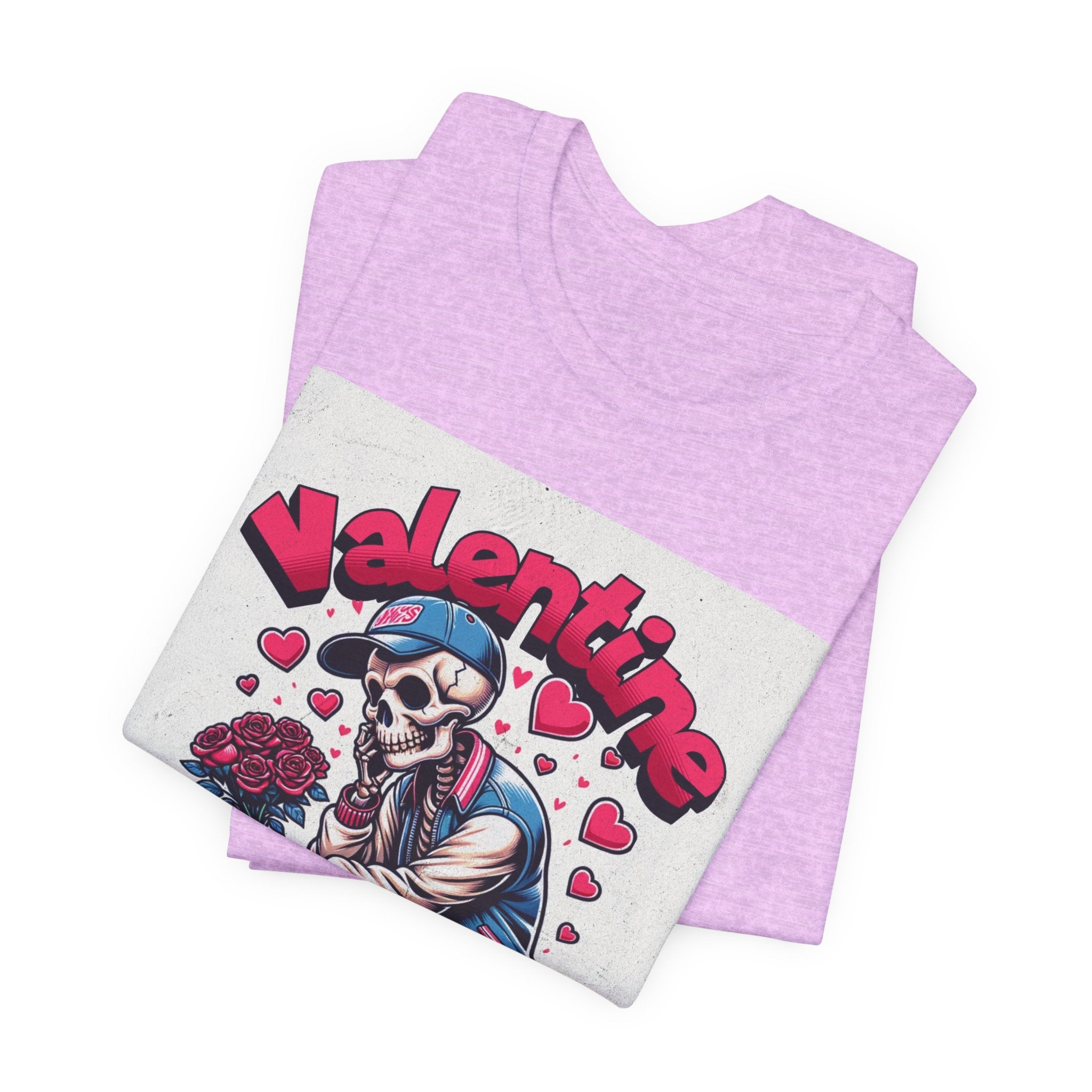 Valentine Skull T-Shirt – "Love & Blessed" Gothic Valentine Tee