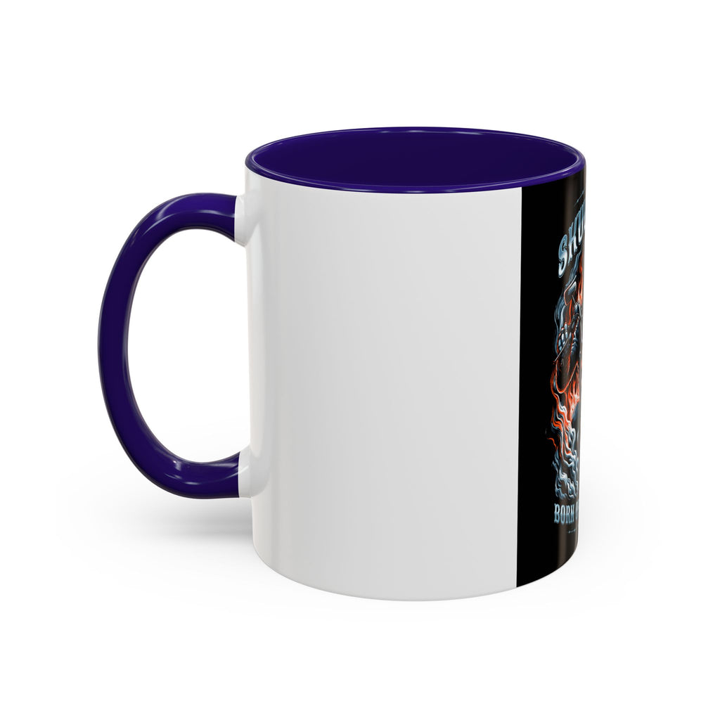 Skull Rider Motorcycle Mug – "Born of Nightmares" Biker Coffee Cup (11oz/15oz)