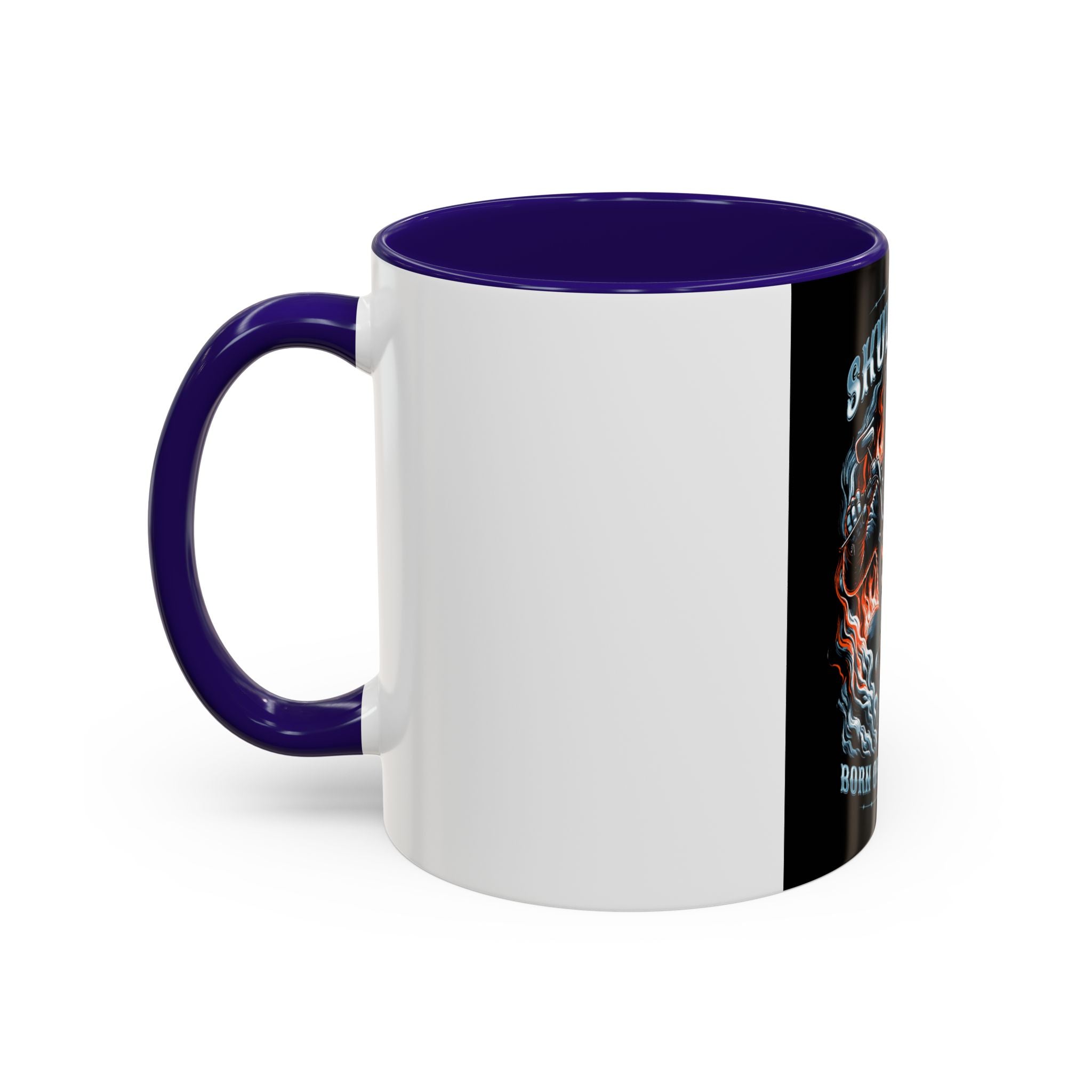 Skull Rider Motorcycle Mug – "Born of Nightmares" Biker Coffee Cup (11oz/15oz)