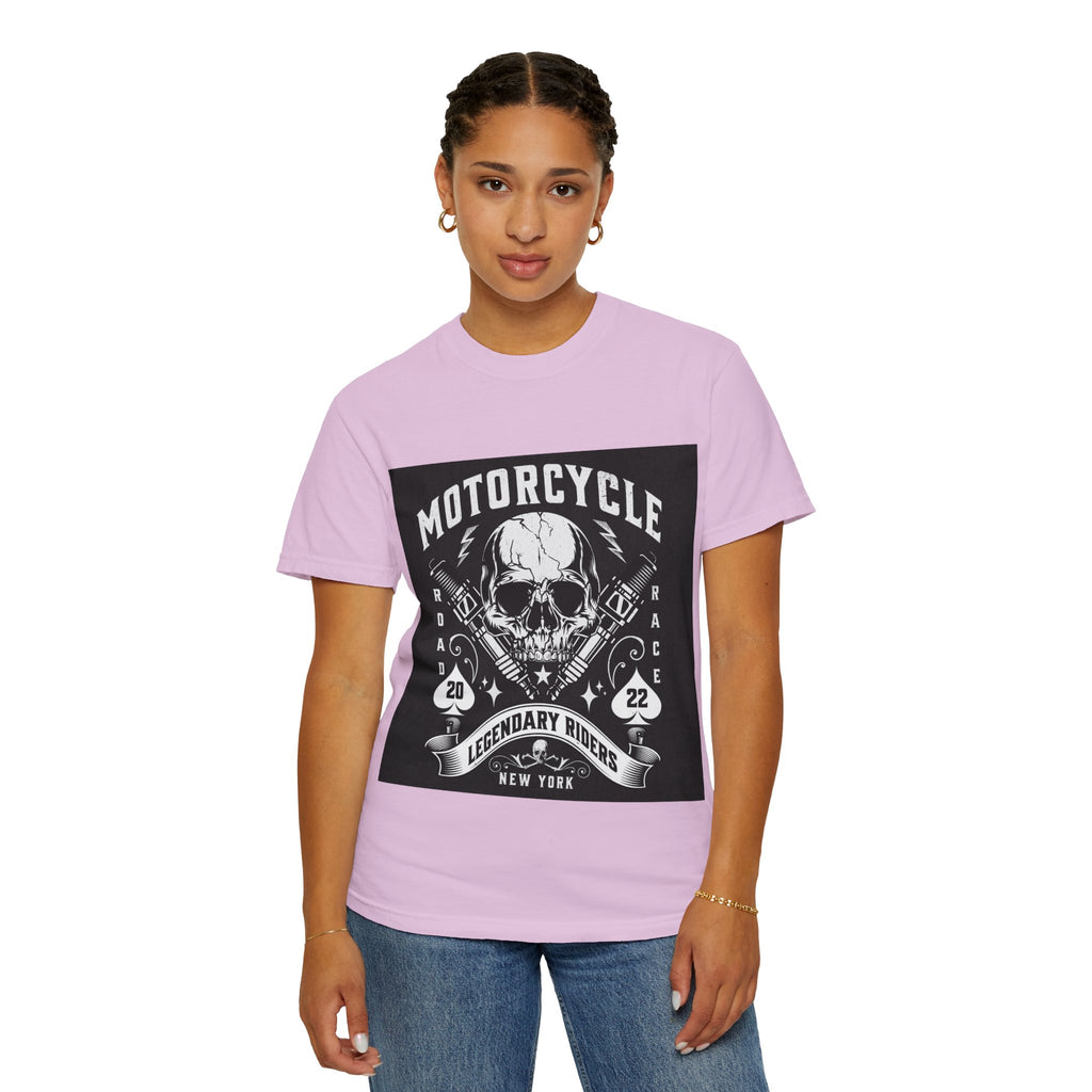 Motorcycle Skull Tee — "Legendary Riders" Vintage Biker Graphic T-Shirt